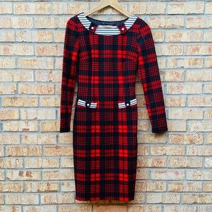 VF Show red and black plaid dress small